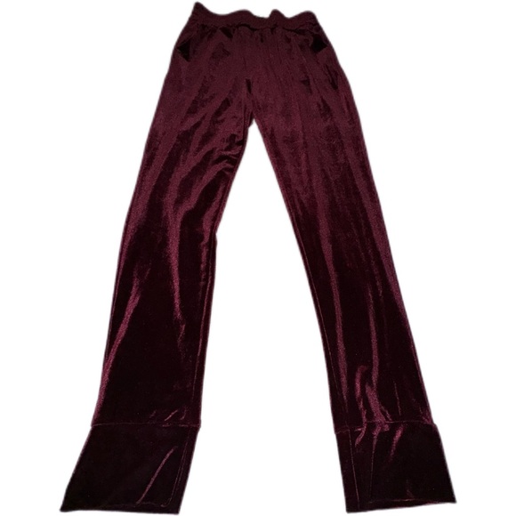 NWT Meshki Velour Tracksuit Set in Burgundy/Maroon - Picture 7 of 8